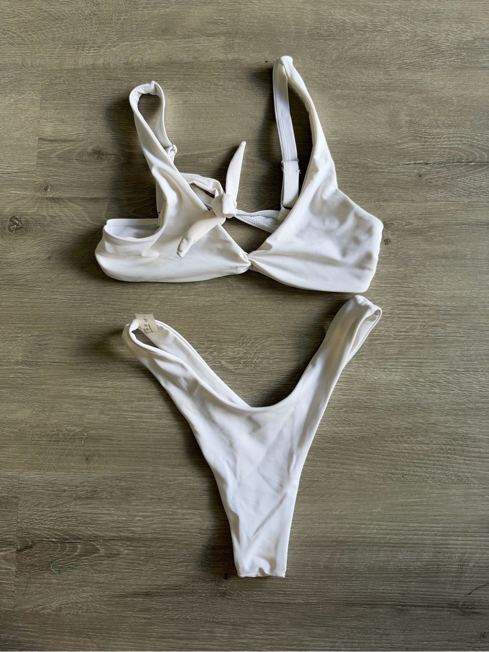 White Tie-Back Bikini Set